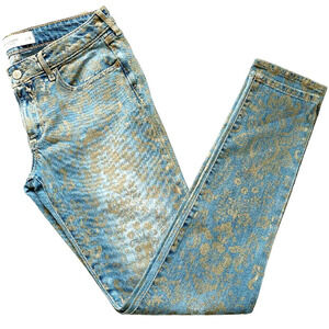 Abercrombie 28 6 Gold Embossed Jeans 29in. Inseam
